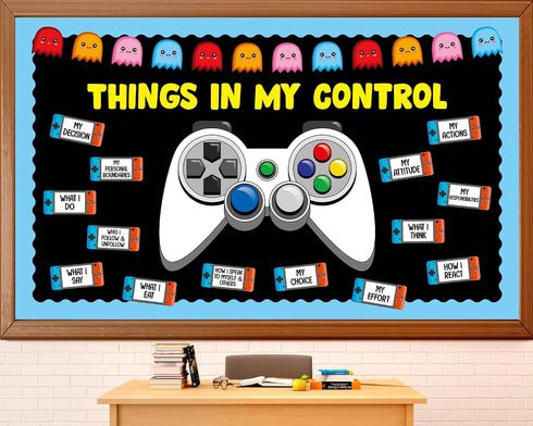 Growth Mindset Video Game Theme Bulletin Board Set Mental Health Bulletin Board