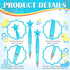Outus 48 Pcs Baby Shower Pens Bulk, Baby Shower Favors for Birth Announcement Guests Decorations (Blue, For Boy)