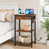 Gewudraw 3-Tier Printer Stand with Charging Station, Under Desk Printer Table, End Table with Storage Shelves for Home