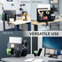 VIVO Steel Clamp-on Rotating Pegboard with Laptop Holder, 14 x 11 inch Magnetic Desk Accessory Organizer (Black)