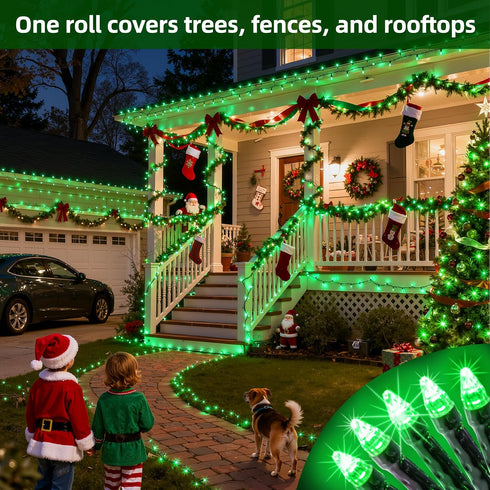 750 240FT Outdoor,12 Dimmable QUHUATU LED Christmas Lights Lighting Modes Christmas String Lights with Timer, Plug