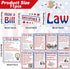 party greeting 11pcs American Bill and Law Bulletin Board Set US Government and History Bulletin Board Social Studies Classroom Decor Study Material for Teacher Middle School High School Decorations