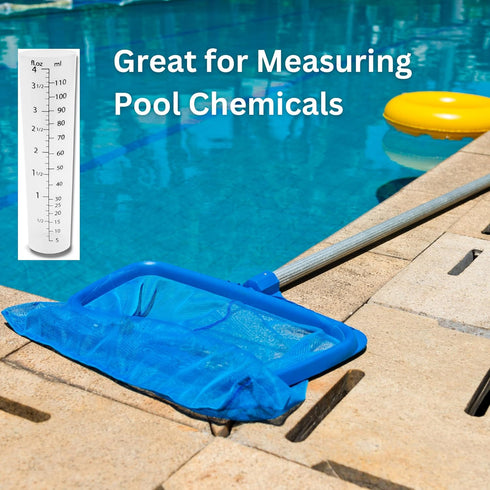 4oz Graduated Cylinder - Heat & Chemical Resistant, Multipurpose Measuring Cylinder, 5 Pack with Measurements