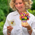6 Inch 3D Freshcut Paper Pop Up Cards, Mini Festive Tulips, Mini Sized Forever Flower Bouquet Popup Greeting Cards