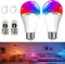Rechargeable Battery Operated Light Bulb, E26 Dimmable Color Light Bulb, 40W Equivalent, 2-Pack