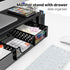 Simple Trending Desk Organizer and Accessories, Computer Metal Monitor Stand Riser with Drawer and Pen Holder