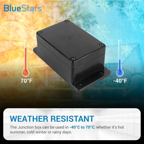 BlueStars 2 Pack Project Box - IP65 ABS Plastic Waterproof Weather-Resistant Electrical Project Case (3.94 x 2.68 )