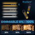 6-Pack T10 Bulbs T30 E26 6W 5.0in 2700K 60W DIMMABLE, 660 BlueStars Tubular LED Light Medium Base, Warm White