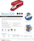 Novus E25 Compact Stapler, 25 Sheet Capacity, German Engineered, Precision Staple Guide, Staple|Pin|Tack (Black)