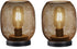 Set 2 JHY DESIGN of Metal Cage LED Lantern Battery Powered,Cordless Accent Light with LED.Great