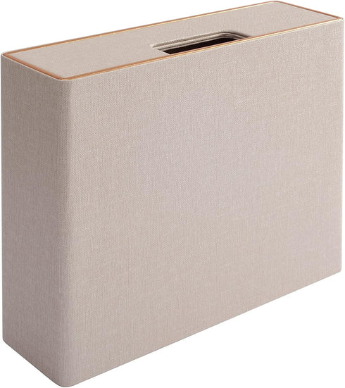 PU Leather Stackable Organizer Drawer, Executive Desktop Filing Cabinet for Jewelry, Bills, Paper, Beige