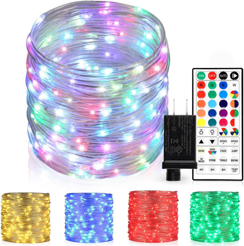 Outdoor String Lights - 80 Ft Rope Lights with 240 Color Changing