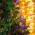 LitHome 100 33FT 34Colors 102 4th LED Solar Christmas String Lights Outdoor, Changing Solar/USB Red White Blue Lights