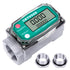 1 Inch Digital Turbine Fuel Flow Meter, 2.6-26 GPM Inline NPT Thread Flowmeter with 3/4 in Adapters for Water, Diesel,