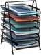 Mind Reader 6-Tier Paper Tray Desktop Organizer, Metal Mesh File Storage for Office, Black