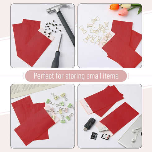 Mr. Pen 100 Pack Money Envelopes for Cash, 6.5" x 3.5", Red, Small Envelopes for Budgeting and Money Saving Challenge