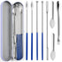 8 Piece Capsule Filling Machine Kits for Empty Pill Capsules, Home & Lab Supplies - Micro Tiny Spoon Spatula, Lab Scoop