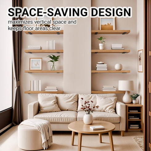 4 Pack 6" 4/6/8/10/12 inch Designtzj6-4 SKYSEN Floating Shelf Bracket, Shelves Brackets, Wood Shelving Brackets