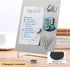 Magnetic Bulletin Board with Stand – Small Dry Erase Memo Board – Tabletop Metal Easel for Magnet Display