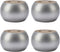 TCHOSUZ 2 inch / 5cm Wooden Furniture Legs, Pack of 4 Silver Solid
