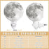 4-inch 3D Hortsun Moon Craft Moon Night Light, Plug in Wall Mounted Bedside Lamp, Cool White LED, Space Themed Bedroom