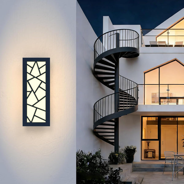 TRUWELLA Outdoor Wall Light 11.8inch Modern Outdoor Wall Sconce LED Long Wall Sconce