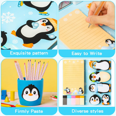 B1ykin Cartoon Theme Sticky Notes Set - Cute Self-Stick Memo Pages for Kids