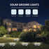 12 Pack OULONGER Solar Lights Outdoor Waterproof, Solar Ground Lights with Large Capacity Battery, High Efficiency