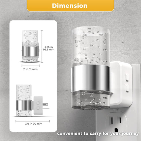 2 Pack, Dimmable 3 L LOHAS LED Night Lights Plug into Wall Night Light with Dusk-to-Dawn Sensor, Soft White/Cool