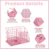 Pink Office Supplies Set with Desk Organizers and Accessories: Stapler, Pen Holder, Phone Holder, Scissors, Ruler, 30