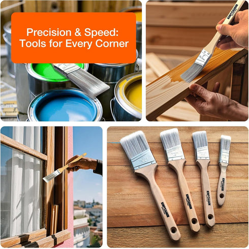 31 9" 4" King Origin Pcs Paint Roller Kit, & Paint Roller Extension Pole, Paint Brushes, Paint Tray & Liners | Paint