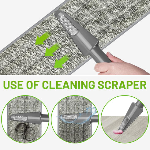 IOPRETTY 3 Spray Mop for Floor Cleaning - Wet Dry Hardwood Floor Mops with Microfiber Washable Pads for Swiffer