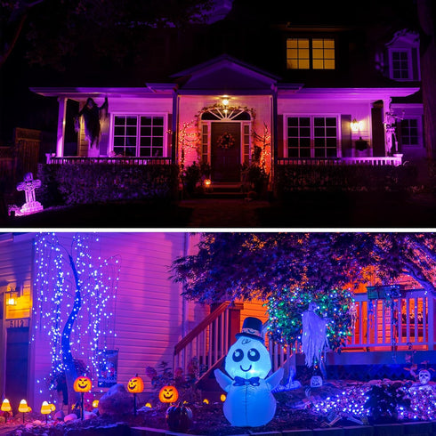 ENERGETIC Purple Par38 LED Flood Outdoor Light Bulb, 16W Dimmable, E26 Base for Holiday Lighting, 2 Pack