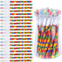 Kolewo4ever 48pcs HB Building Block Pencils, Translucent Multicolor Non-Sharpening Pencils for Exams, School, Office