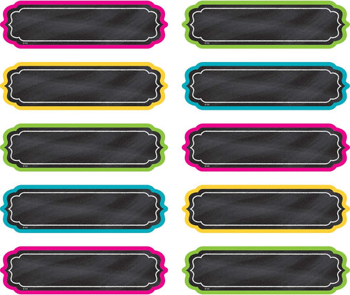 Teacher Created Resources Chalkboard Brights Labels, 5.25inch x 1.5inch, TCR20871