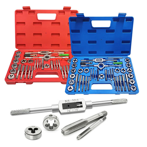 GMTOOLS 80pcs Tap and Die Set, SAE and Metric Tap Die Wrench