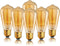 Sevici Antique Edison Light Bulbs 110V 60W 6 Pack, ST64 Decorative Incandescent Bulb