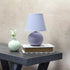 LT1196-PRP-2PK 8.66" 2-Pack Set Simple Designs Chic Little Globe Ceramic Table Lamp with Matching Tapered Shade