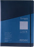 Fabriano Ecoqua Plus Hidden Spiral-Bound Notebook, 8.3" x 11.7", A4, Lined, Navy by Fabriano