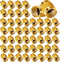 50PCS 1/4 Flare Cap, HVAC Valve Caps with Neoprene O Ring Seal, Round Brass Refrigerant Locking Caps