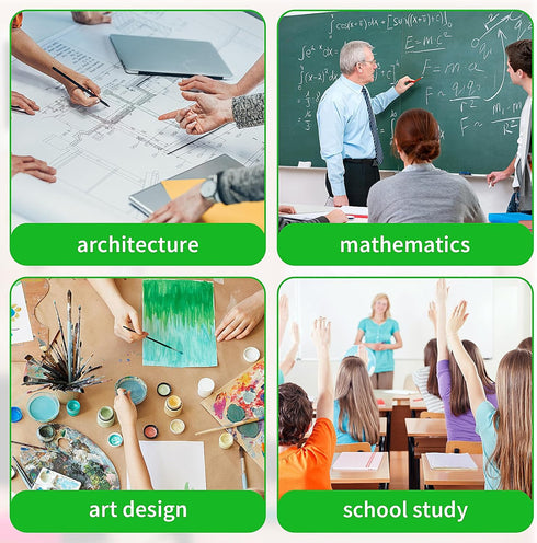 Circle Template 5 Pieces Plastic Circle and Oval Measuring Templates for Geometry Rulers, Office, School Drawings