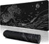 Black Gaming Laptop Mouse Pad, Sea Wave Big Mice Pads, Waterproof Non-Slip 31.5 x 11.8 inches, Kanagawa Surfing Mouse