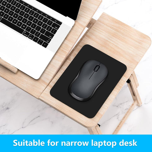 Dapesuom Small Mouse Pad, 6 x 8 Inch Thick Rubber Non-Slip Portable Mini Mat for Office and Travel, Black