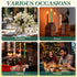 24 11'' Baquler Pcs Green Brown Flameless Taper Candles Woodland Battery Operated Candles LED Plastic Flickering