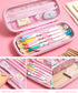 Pencil Case for Kids Girls 3D Whale, Large Capacity Waterproof Pencil Box with Compartments for School and Kindergarten