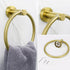 NearMoon Bath Towel Ring, Modern Round Stainless Steel Hand Towel Holder for Bathroom (Brushed Gold, 1 Pack)
