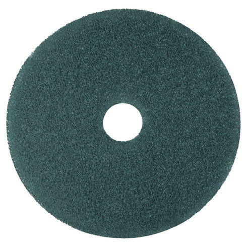 3M Cleaner Floor Pad 5300, 13" Diameter, Blue, 5/Carton