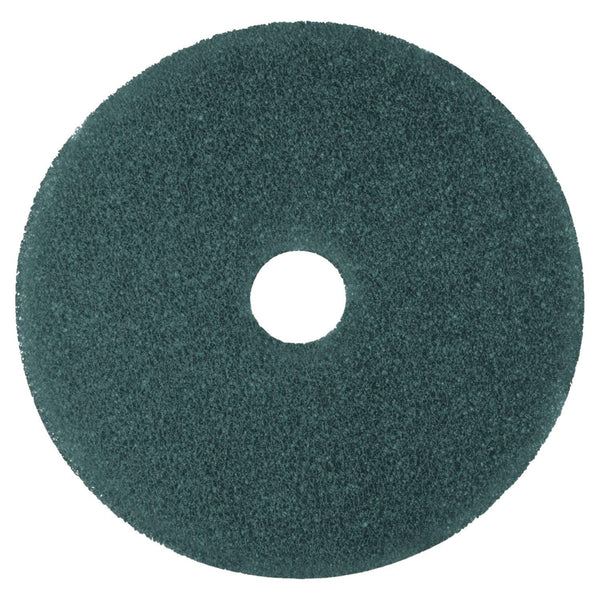 3M Cleaner Floor Pad 5300, 13" Diameter, Blue, 5/Carton