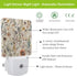 AOWULA Boho Watercolor Floral Night Light, Dusk to Dawn Sensor Night Lights for Bedroom Bathroom Kitchen Hallway Stairs
