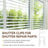 HEBRAR Connectors,1558 10 Pack Shutter Clips for Vinyl Shutter Repair Parts Rear Connector Shutter Cufflink Replacement